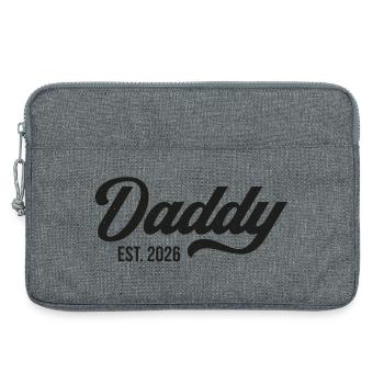 Daddy Est. 2026 - Laptop bag 13" - heather grey - Front