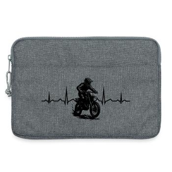 Motocross Love to wear - Laptop bag 13" - heather grey - Front