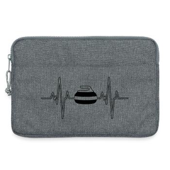 Sport Heartbeat Curling - Laptop bag 13" - heather grey - Front