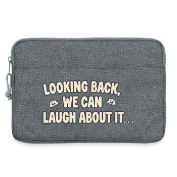 Avec le recul, on peut en rire - Sacoche pour ordinateur portable 13 pouces - gris chiné - Devant