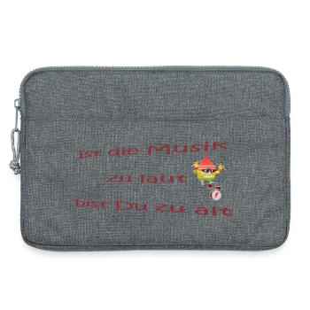 Musik zu laut bist Du zu alt - Laptoptasche 13" - Grau meliert - Vorne