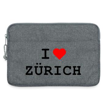 I love Zürich - Ich liebe Zürich - Laptoptasche 13" - Grau meliert - Vorne