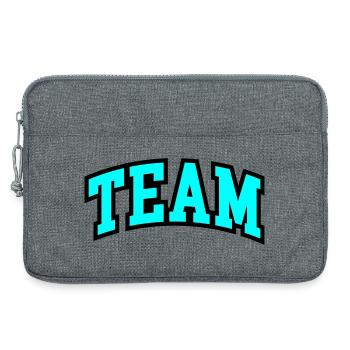 Team lettering - Laptop bag 13" - heather grey - Front