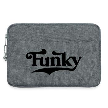 Musique funky Conception typographique audacieuse - Sacoche pour ordinateur portable 13 pouces - gris chiné - Devant