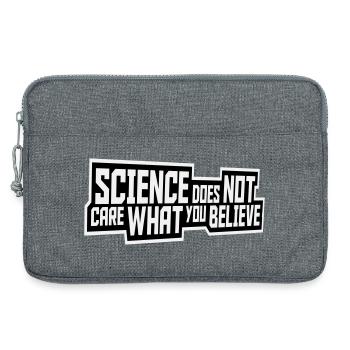 Science Does Not Care What You Believe Fakten Logo - Laptoptasche 13" - Grau meliert - Vorne