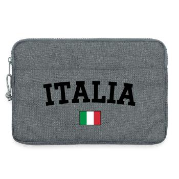 Drapeau italien Noir - Sacoche pour ordinateur portable 13 pouces - gris chiné - Devant