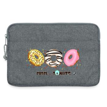 Glazed Donuts with Sprinkles Illustration - Laptop bag 13" - heather grey - Front
