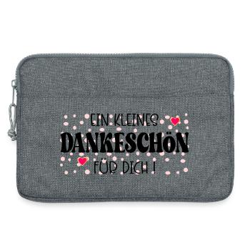 Kleines Dankeschön - Laptoptasche 13" - Grau meliert - Vorne
