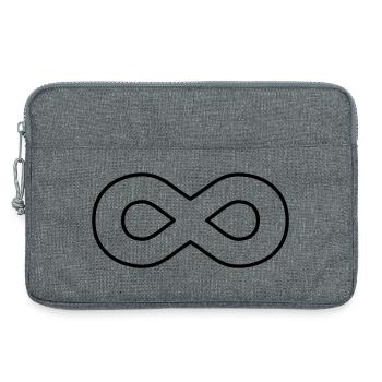 Signe d’Infini – Conception intemporelle de symboles - Sacoche pour ordinateur portable 13 pouces - gris chiné - Devant
