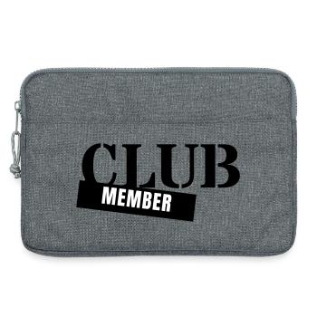 Membre du club - Membre du club Équipe Groupe de fête - Sacoche pour ordinateur portable 13 pouces - gris chiné - Devant