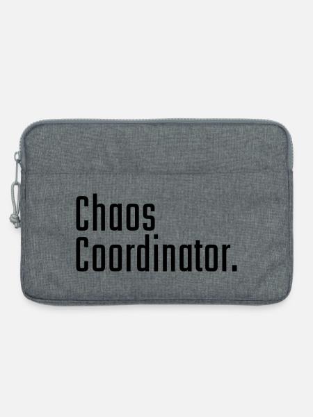 Chaos Coordinator - Typografie Spruch - Laptoptasche 13" - Grau meliert