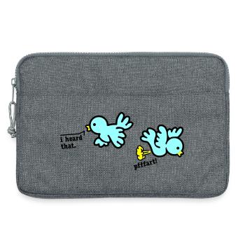 when birds fart - Laptoptasche 13" - Grau meliert - Vorne