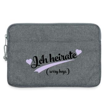 lustiger spruch - Laptoptasche 13" - Grau meliert - Vorne