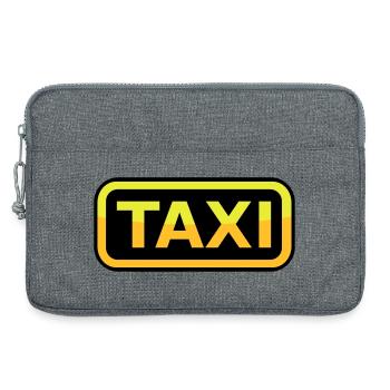 Taxi Schild - Laptoptasche 13" - Grau meliert - Vorne