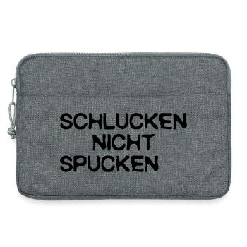 swallow do not spit, - Laptop bag 13" - heather grey - Front