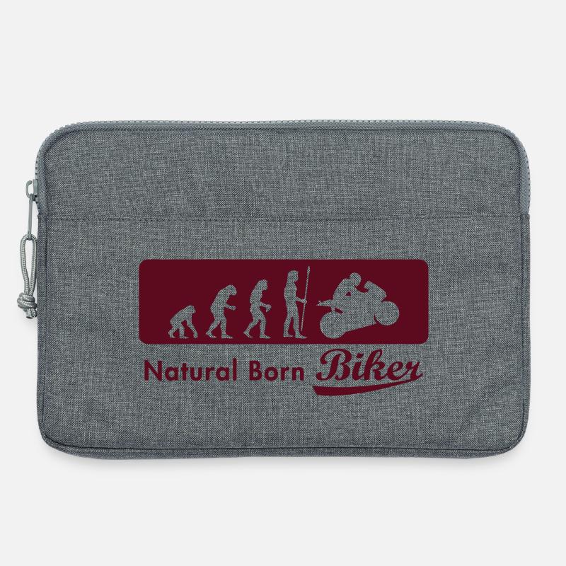 evolution_biker - Sacoche pour ordinateur portable 13 pouces - gris chiné