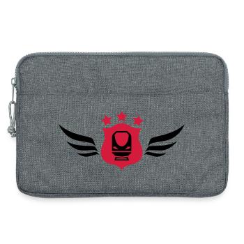 Eisenbahner / Eisenbahnen / Eisenbahn / Bahn - Laptoptasche 13" - Grau meliert - Vorne