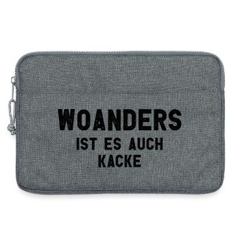 Woanders Ist Es Auch Kacke Arbeit - Laptoptasche 13" - Grau meliert - Vorne