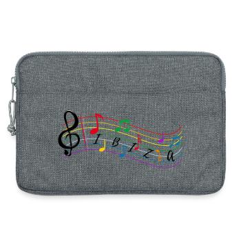 Noten ibiza - Noten für Musik - Kook Art - Laptoptasche 13" - Grau meliert - Vorne