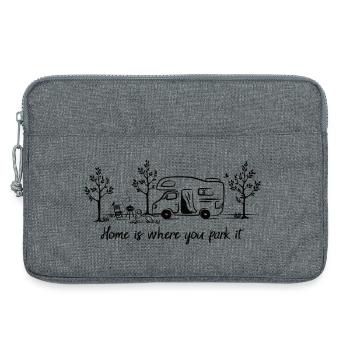 Home is where you park it Camper Gift - Laptop bag 13" - heather grey - Front
