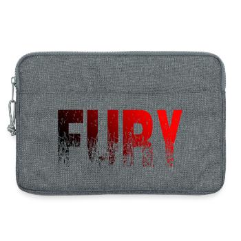 Fury Rouge & Noir - Sacoche pour ordinateur portable 13 pouces - gris chiné - Devant