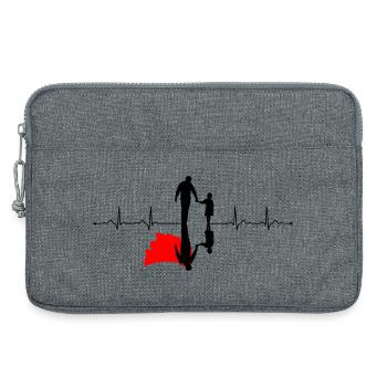Crimson Shadow Silhouette - Laptop bag 13" - heather grey - Front