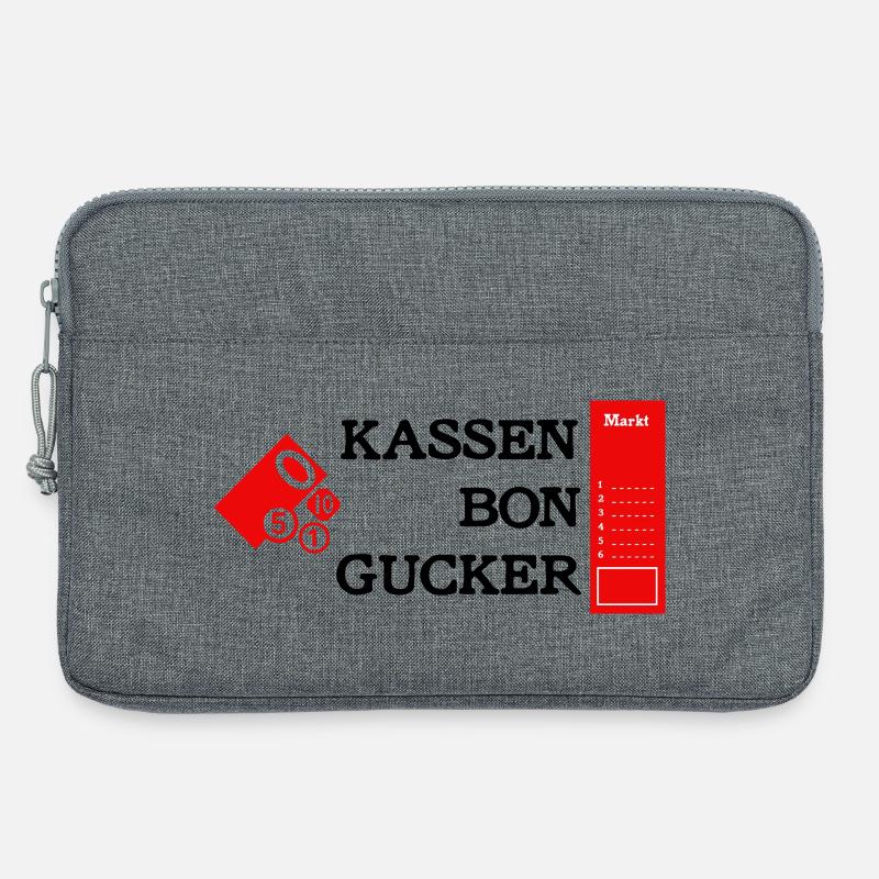 Kassenbongucker - Laptoptasche 13" - Grau meliert
