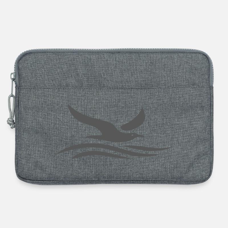 Möwe über dem Meer - Laptoptasche 13" - Grau meliert