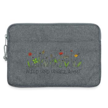 wiesenblume wild und ungezähmt wildblume blume - Laptoptasche 13" - Grau meliert - Vorne