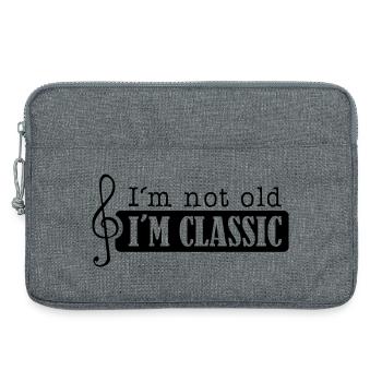 klassische Musik Notenschlüssel lustige Sprüche - Laptoptasche 13" - Grau meliert - Vorne