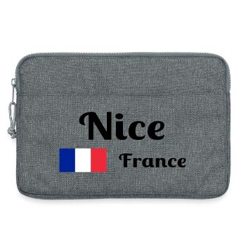 Nice France- Stylish prints - Laptop bag 13" - heather grey - Front