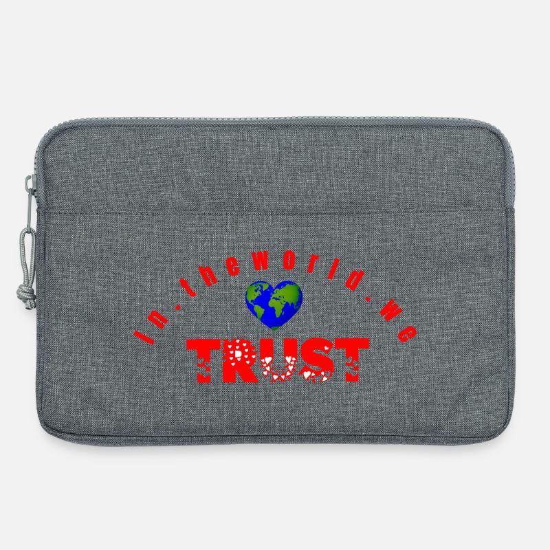 In der Welt Vertrauen - Laptoptasche 13" - Grau meliert