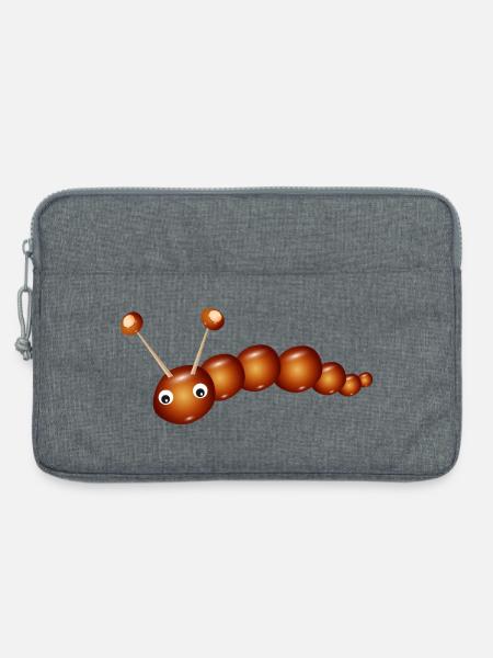 Niedliche Kastanien-Raupe – Kindheit & Bastelspaß - Laptoptasche 13" - Grau meliert