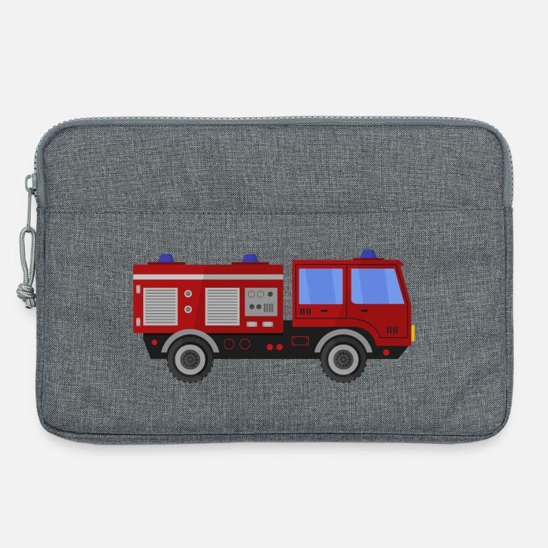 Feuerwehrauto - Laptoptasche 13" - Grau meliert