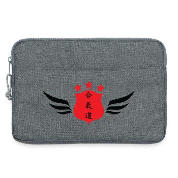 Aïkido - Art Martial - Aïkidoka - Sacoche pour ordinateur portable 13 pouces - gris chiné - Devant