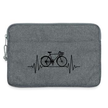 Bicyclette ECG Heart Line Passion pour le cyclisme - Sacoche pour ordinateur portable 13 pouces - gris chiné - Devant