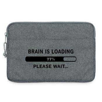 Brain Is Loading Please Wait Lustiger Spruch - Laptoptasche 13" - Grau meliert - Vorne