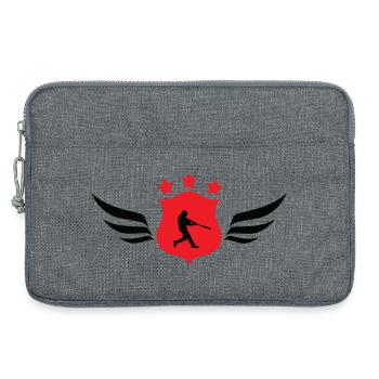 Baseball - Sport - Sacoche pour ordinateur portable 13 pouces - gris chiné - Devant