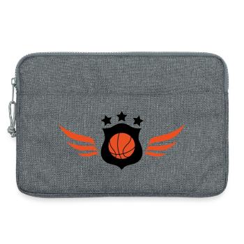 Basket forever – terrain dunk compétition sport  - Sacoche pour ordinateur portable 13 pouces - gris chiné - Devant