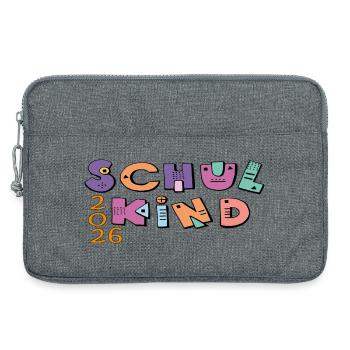 Schoolchild 2026 Colorful Letters - Laptop bag 13" - heather grey - Front
