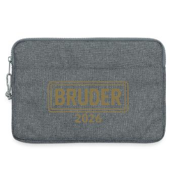 Annonce de frère ou sœur fier 2026 - Sacoche pour ordinateur portable 13 pouces - gris chiné - Devant