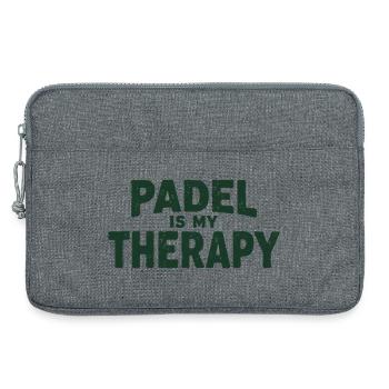 Padel est ma déclaration d’athlète de thérapie - Sacoche pour ordinateur portable 13 pouces - gris chiné - Devant