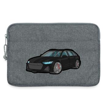 Combinaison de sport noire avec lumière bleue - Sacoche pour ordinateur portable 13 pouces - gris chiné - Devant