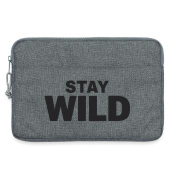STAY WILD Abenteuer Freiheit Statement - Laptoptasche 13" - Grau meliert - Vorne