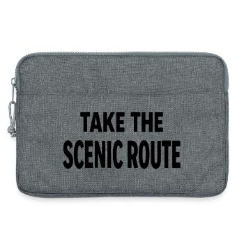 Take the scenic route Abenteuer Reise Spruch - Laptop bag 13" - heather grey - Front