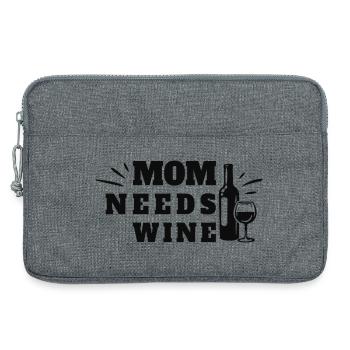 Mom Needs Wine Muttertag Weinliebhaber - Laptoptasche 13" - Grau meliert - Vorne