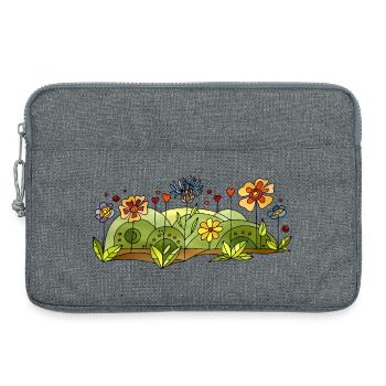 Fleur - Sacoche pour ordinateur portable 13 pouces - gris chiné - Devant