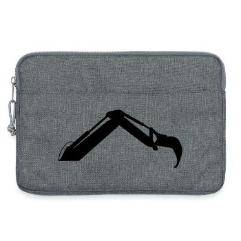 Baggerarm – Grabekraft - Laptoptasche 13" - Grau meliert - Vorne