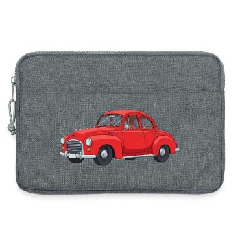 Voiture rétro rouge - Sacoche pour ordinateur portable 13 pouces - gris chiné - Devant