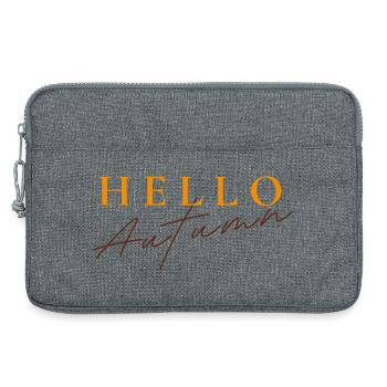 Bonjour Autumn | Dicton de l’automne moderne - Sacoche pour ordinateur portable 13 pouces - gris chiné - Devant
